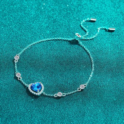 1 Carat Moissanite 925 Sterling Silver Bracelet - Loulou Boutique