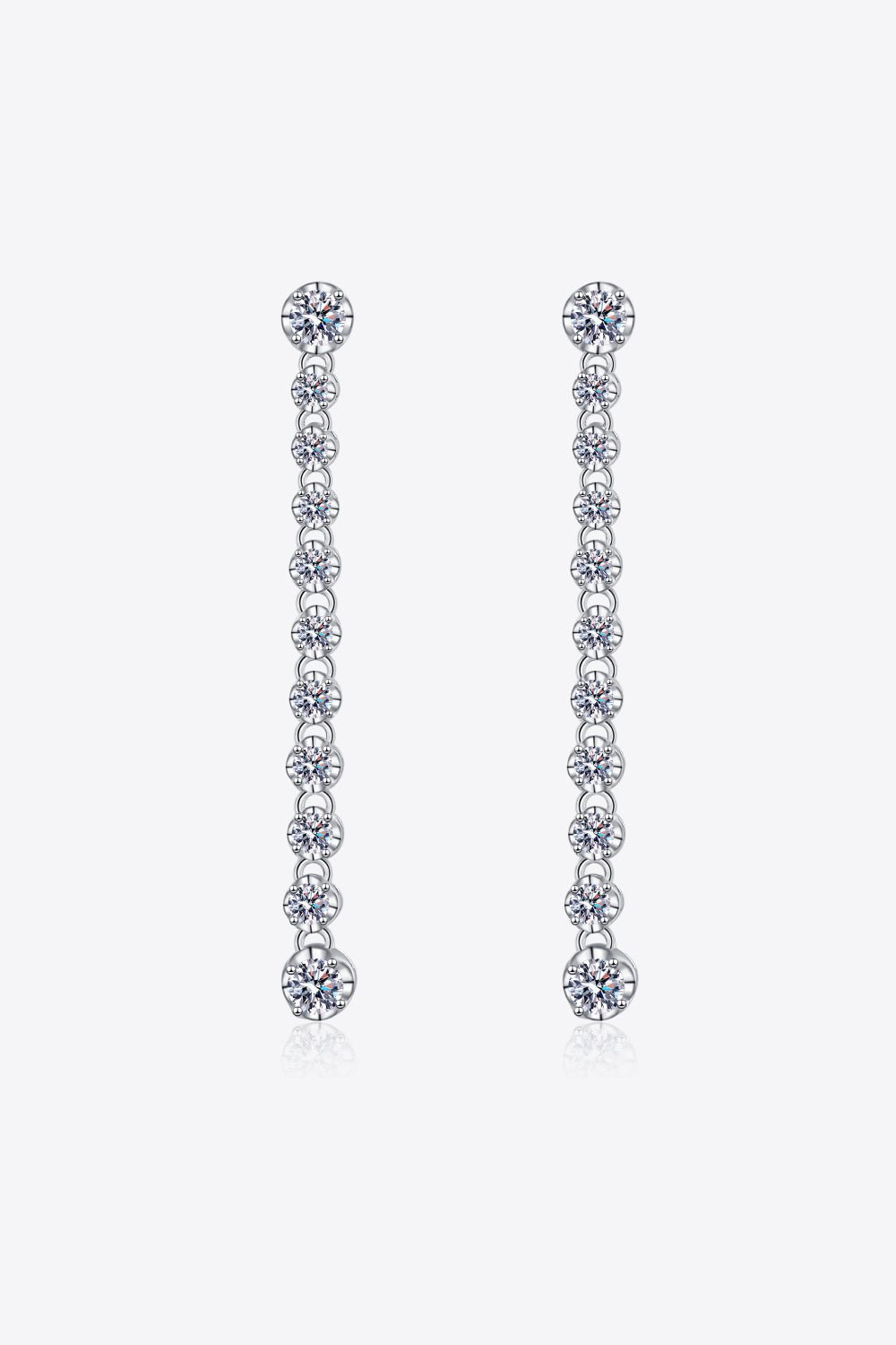 1.18 Carat Moissanite Long Earrings - Loulou Boutique