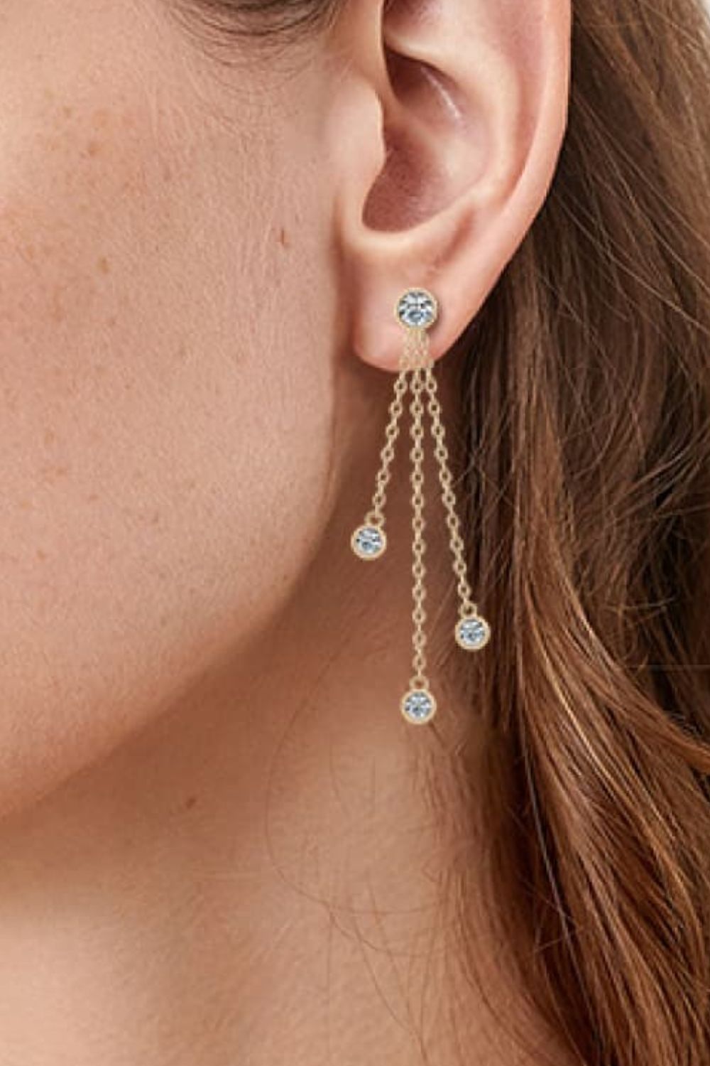 1.2 Carat Moissanite Layered Chain Earrings - Loulou Boutique