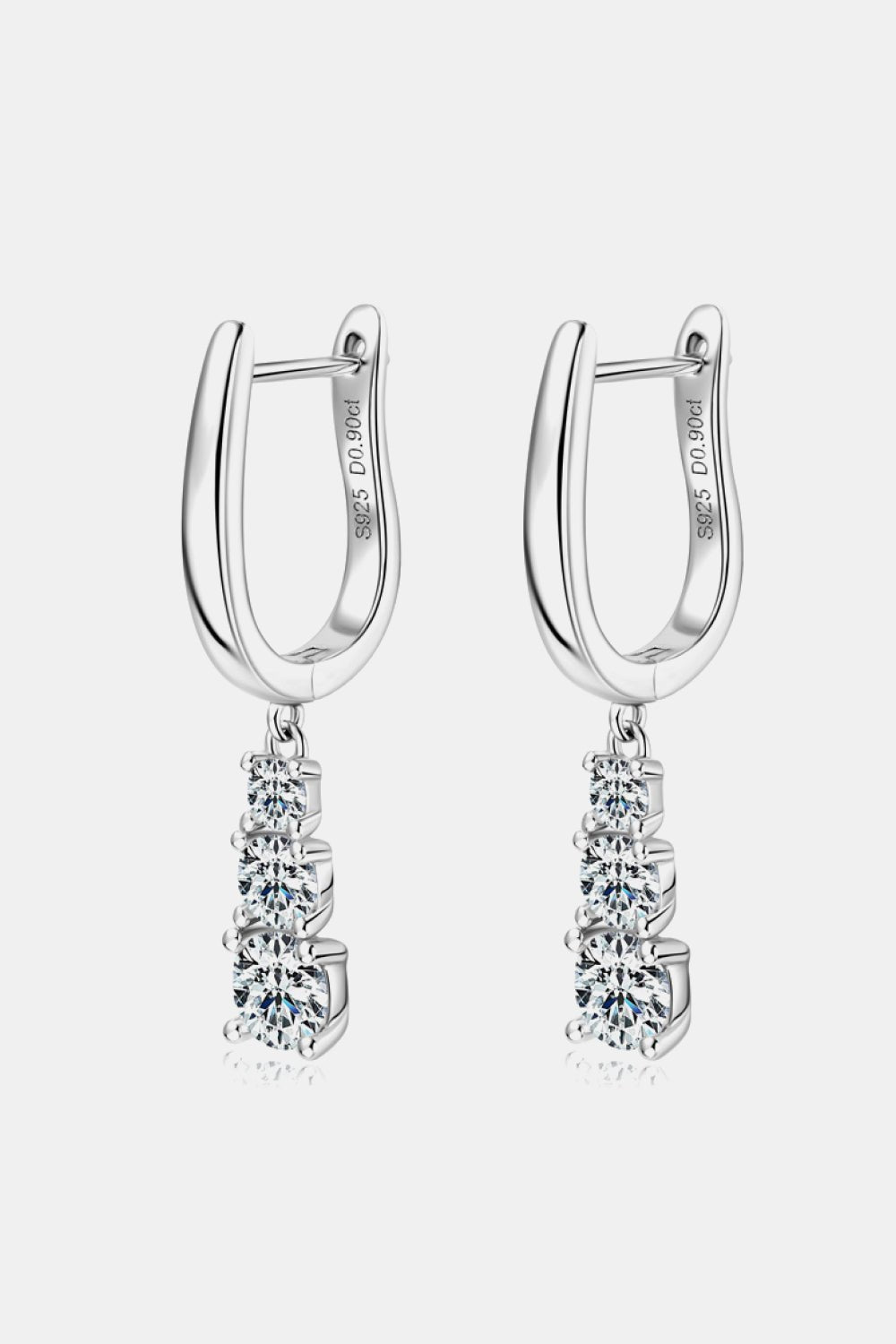 1.8 Carat Moissanite 925 Sterling Silver Drop Earrings - Loulou Boutique
