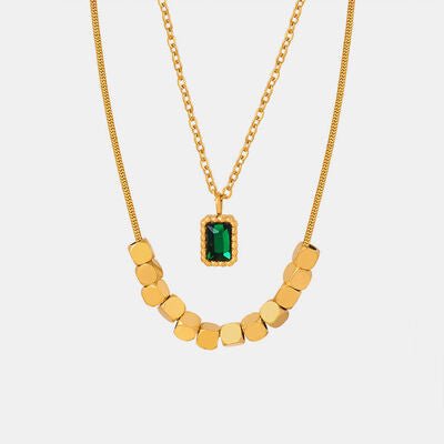 18K Gold-Plated Double-Layered Necklace - Loulou Boutique