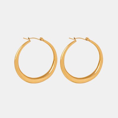 18K Gold-Plated Hoop Earrings - Loulou Boutique