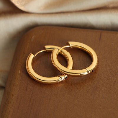 18K Gold-Plated Huggie Earrings - Loulou Boutique