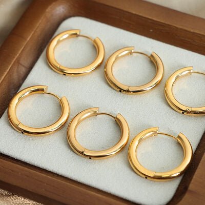 18K Gold-Plated Huggie Earrings - Loulou Boutique