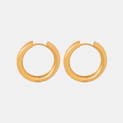 18K Gold-Plated Huggie Earrings - Loulou Boutique