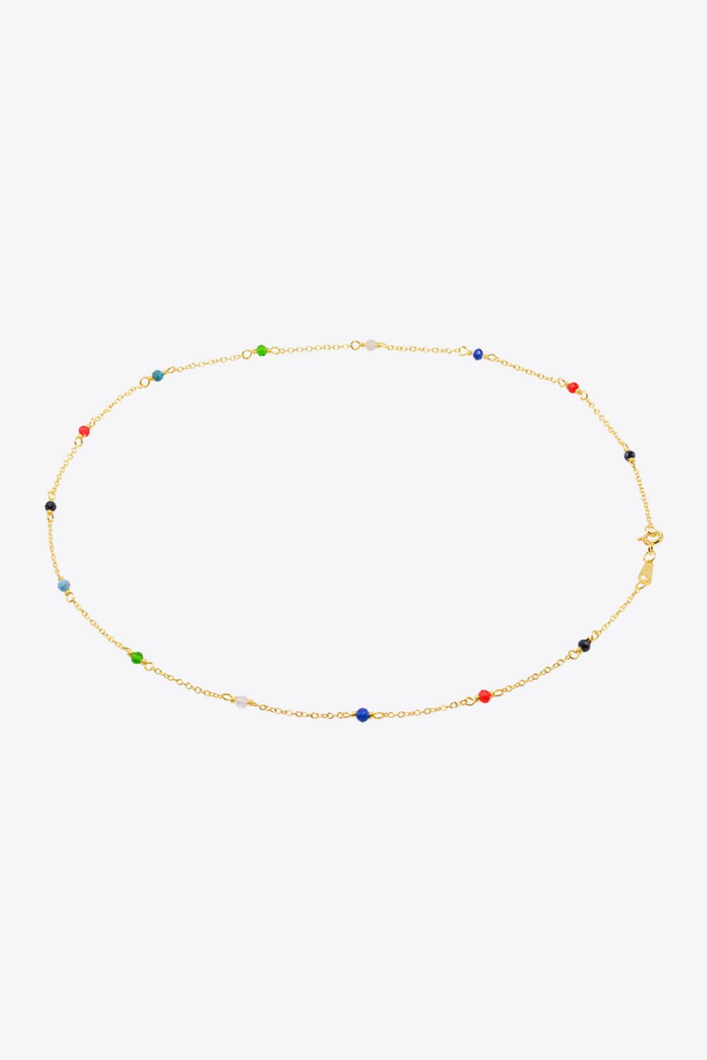 18K Gold-Plated Multicolored Bead Necklace - Loulou Boutique