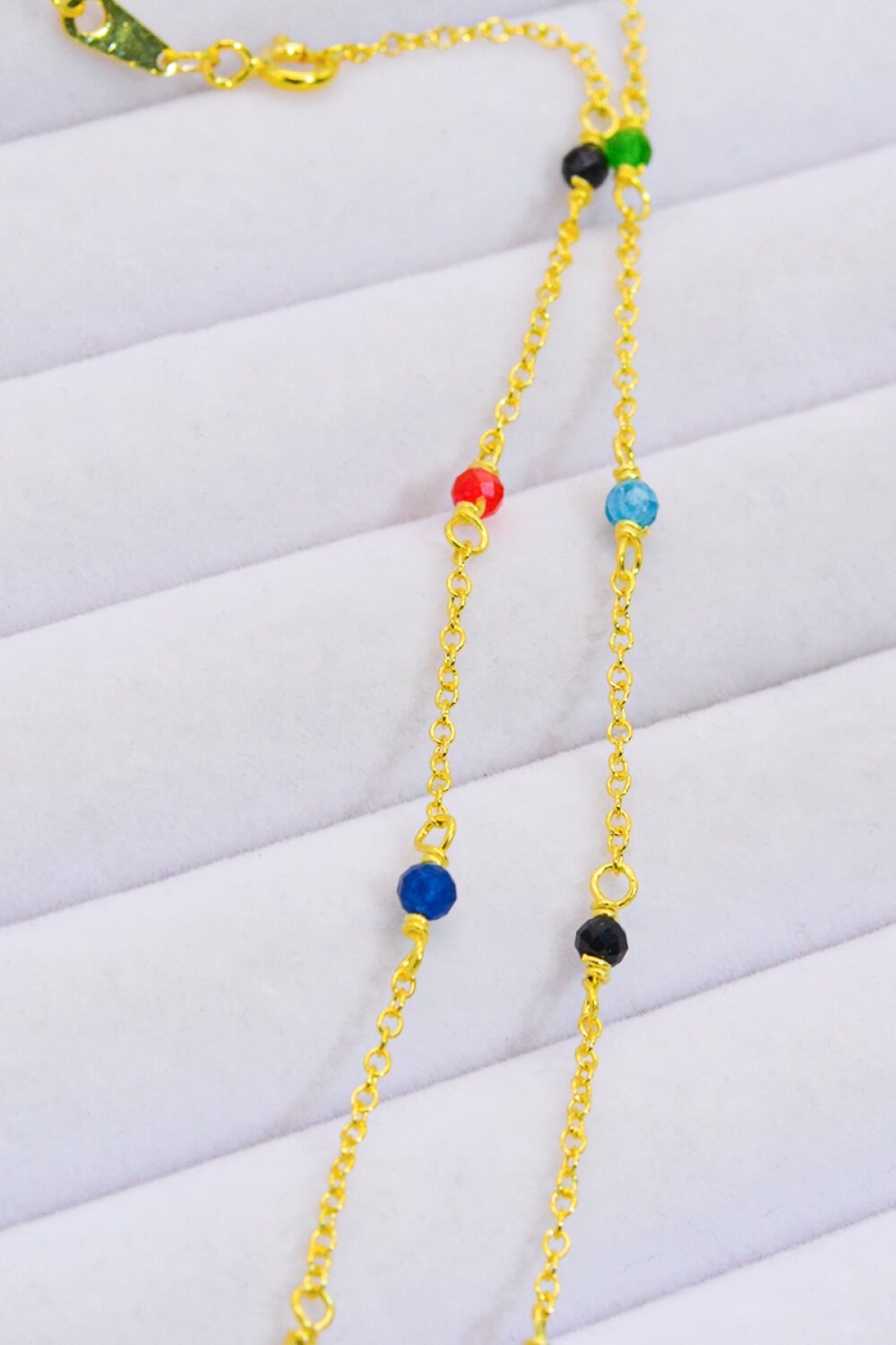 18K Gold-Plated Multicolored Bead Necklace - Loulou Boutique