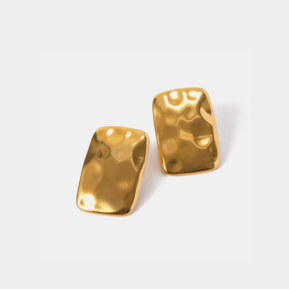 18K Gold - Plated Square Earrings - Loulou Boutique