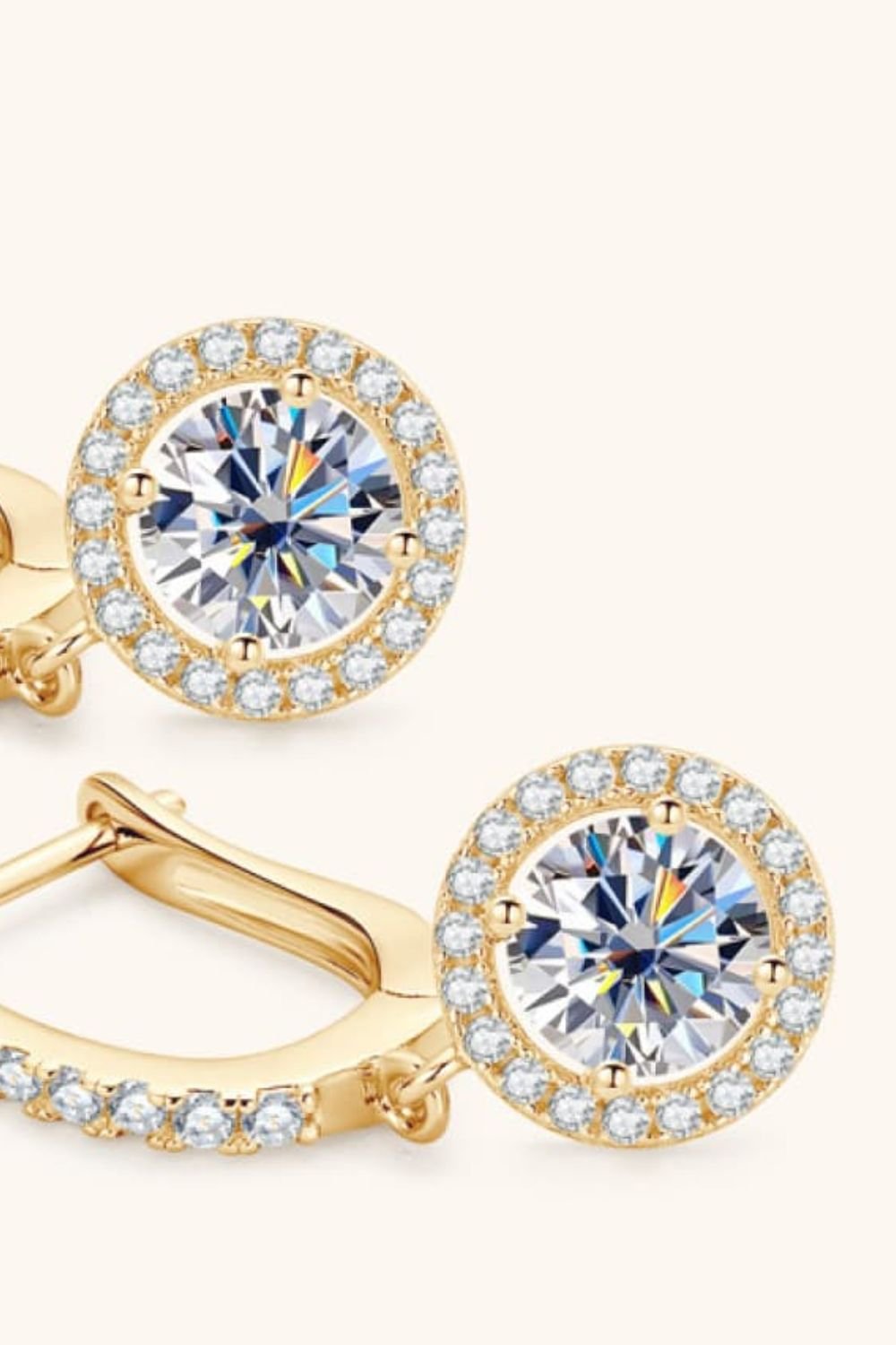 2 Carat Moissanite 925 Sterling Silver Drop Earrings - Loulou Boutique