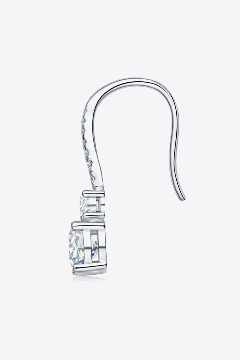 2 Carat Moissanite 925 Sterling Silver Drop Earrings - Loulou Boutique