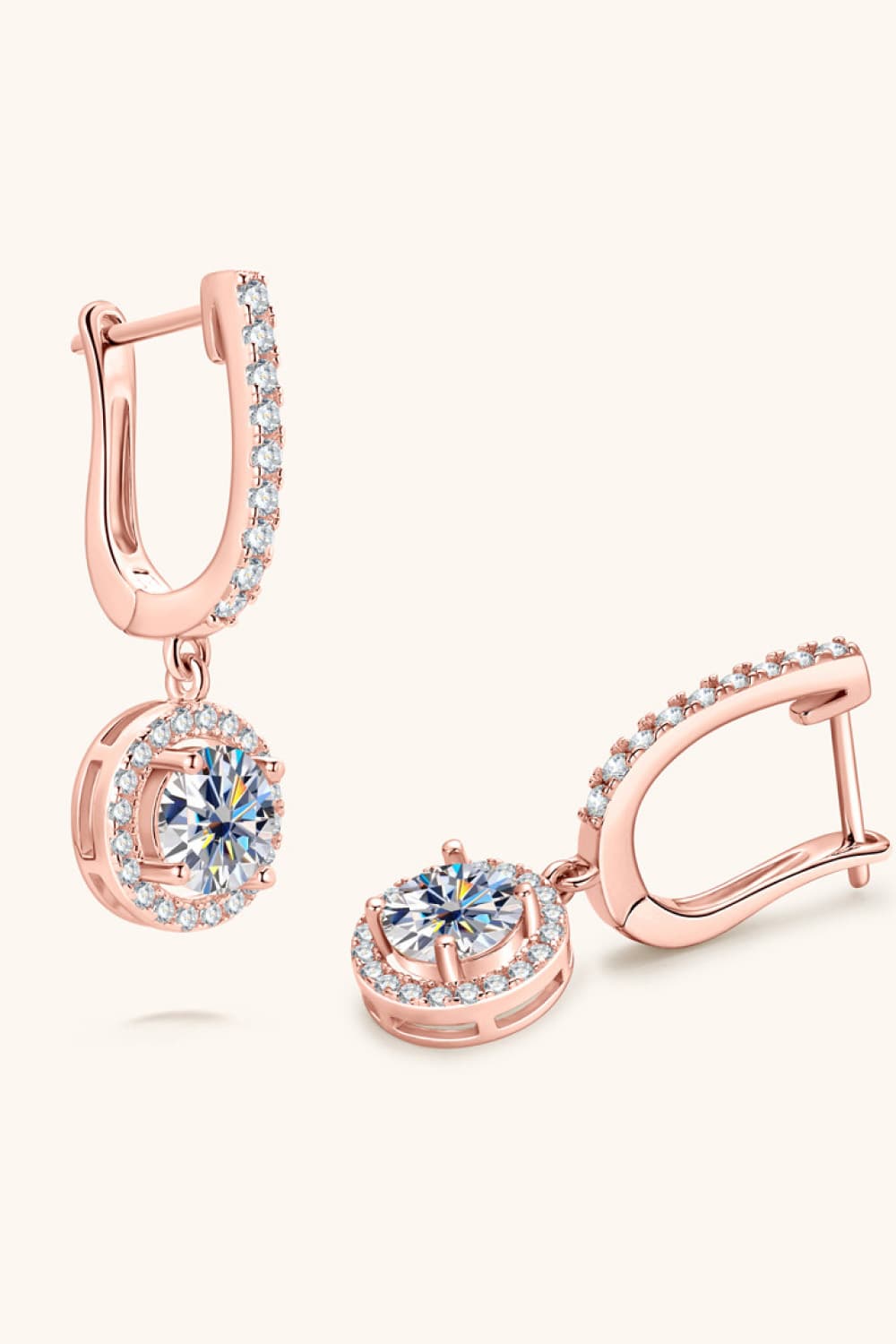 2 Carat Moissanite 925 Sterling Silver Drop Earrings - Loulou Boutique