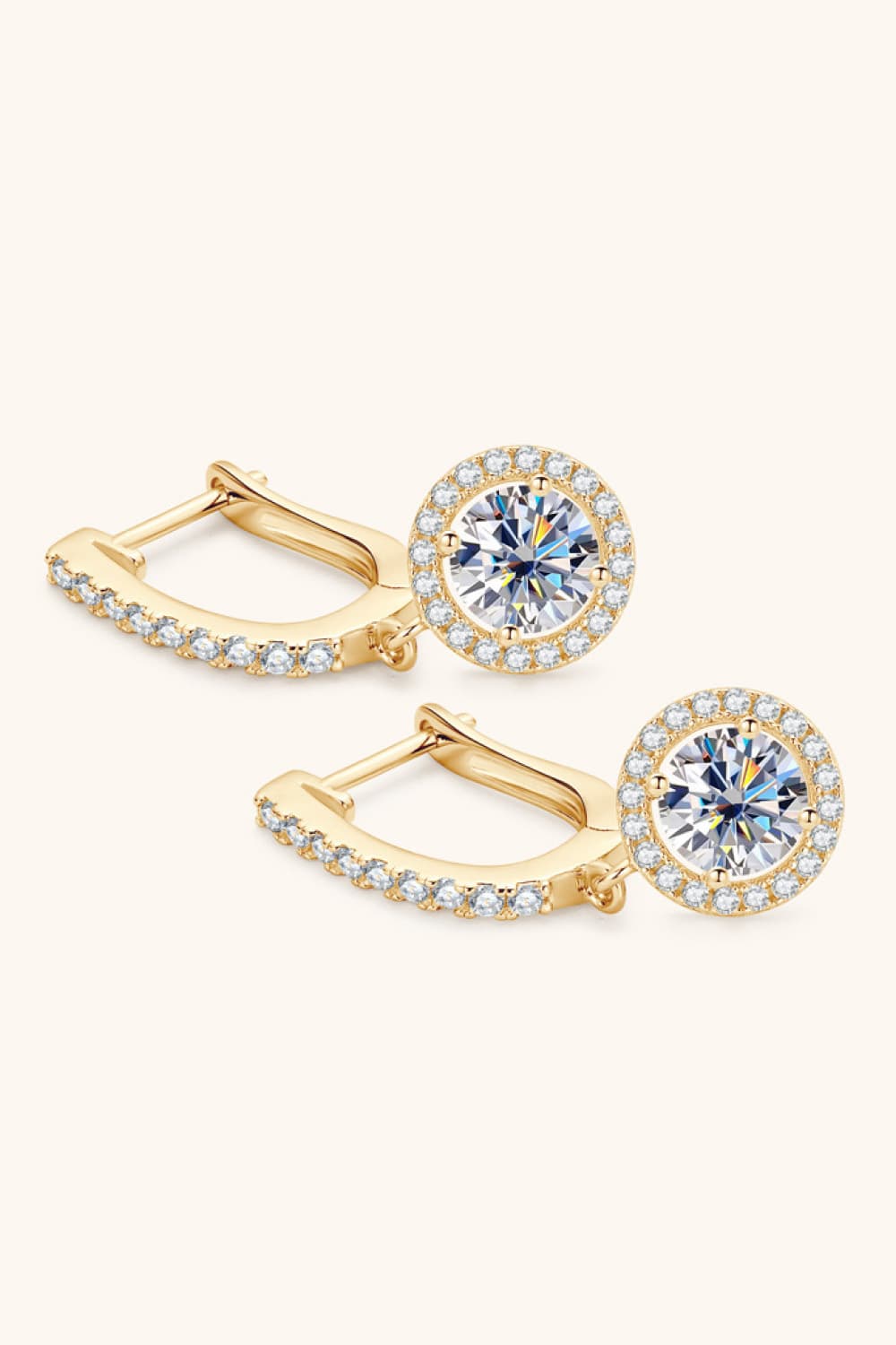 2 Carat Moissanite 925 Sterling Silver Drop Earrings - Loulou Boutique