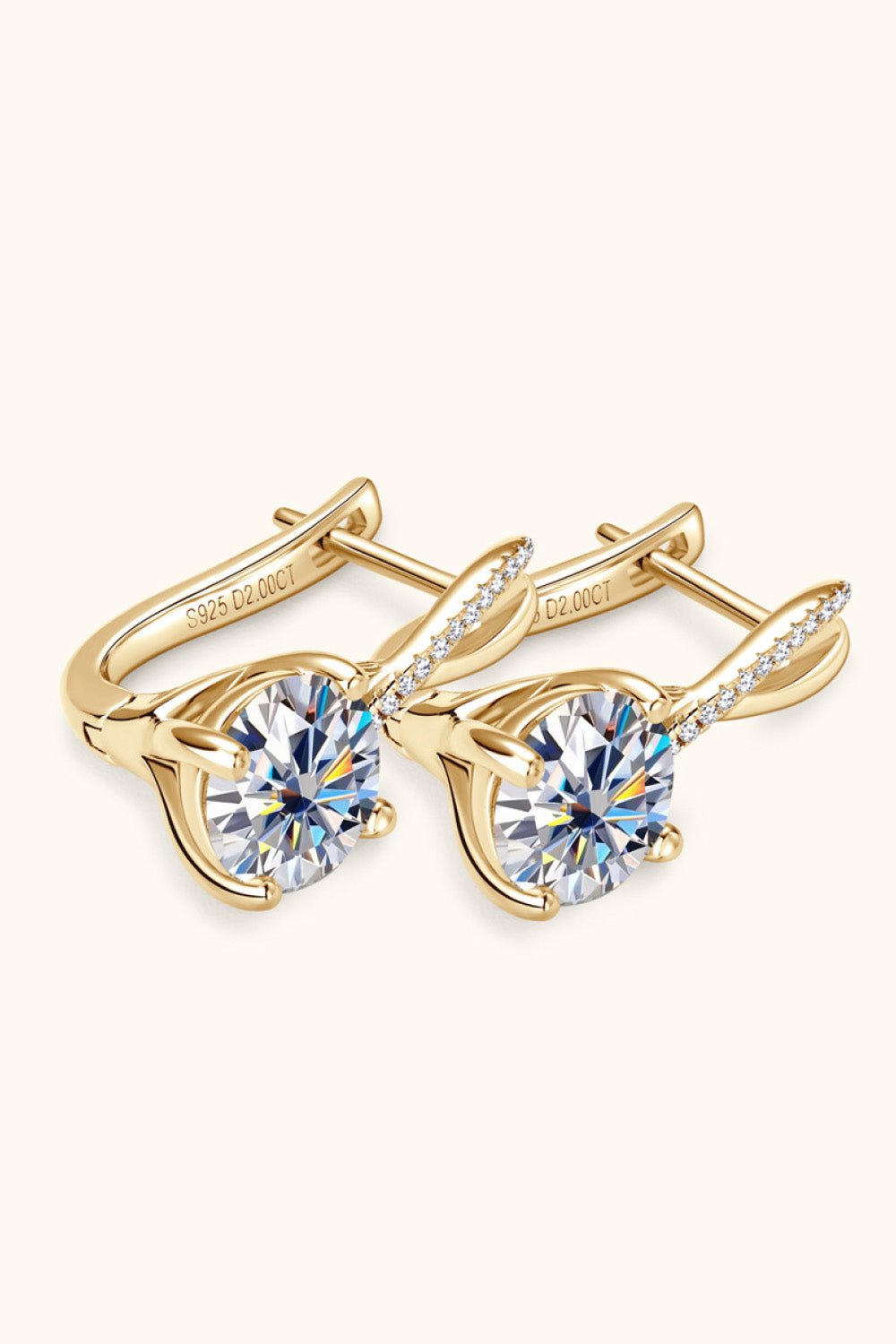 4 Carat Moissanite 925 Sterling Silver Earrings - Loulou Boutique