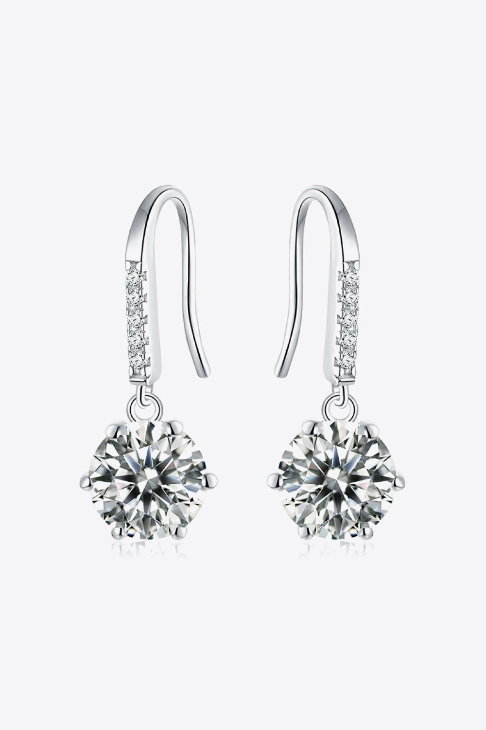 6-Prong Moissanite Drop Earrings - Loulou Boutique