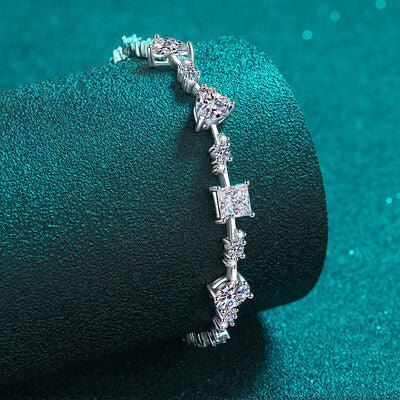 6.2 Carat Moissanite 925 Sterling Silver Bracelet - Loulou Boutique