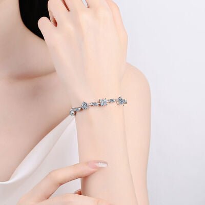 6.2 Carat Moissanite 925 Sterling Silver Bracelet - Loulou Boutique