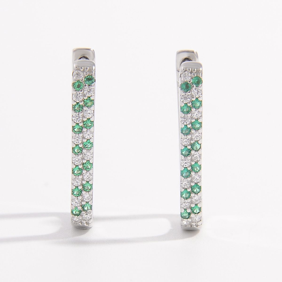 925 Sterling Silver Inlaid Zircon Earrings - Loulou Boutique