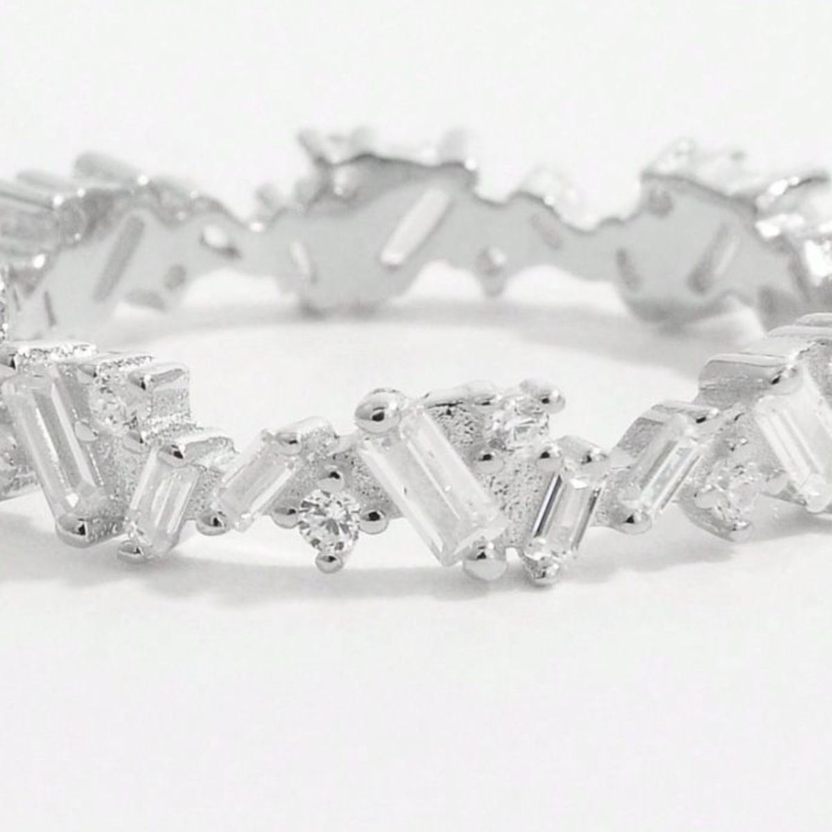 925 Sterling Silver Inlaid Zircon Ring - Loulou Boutique