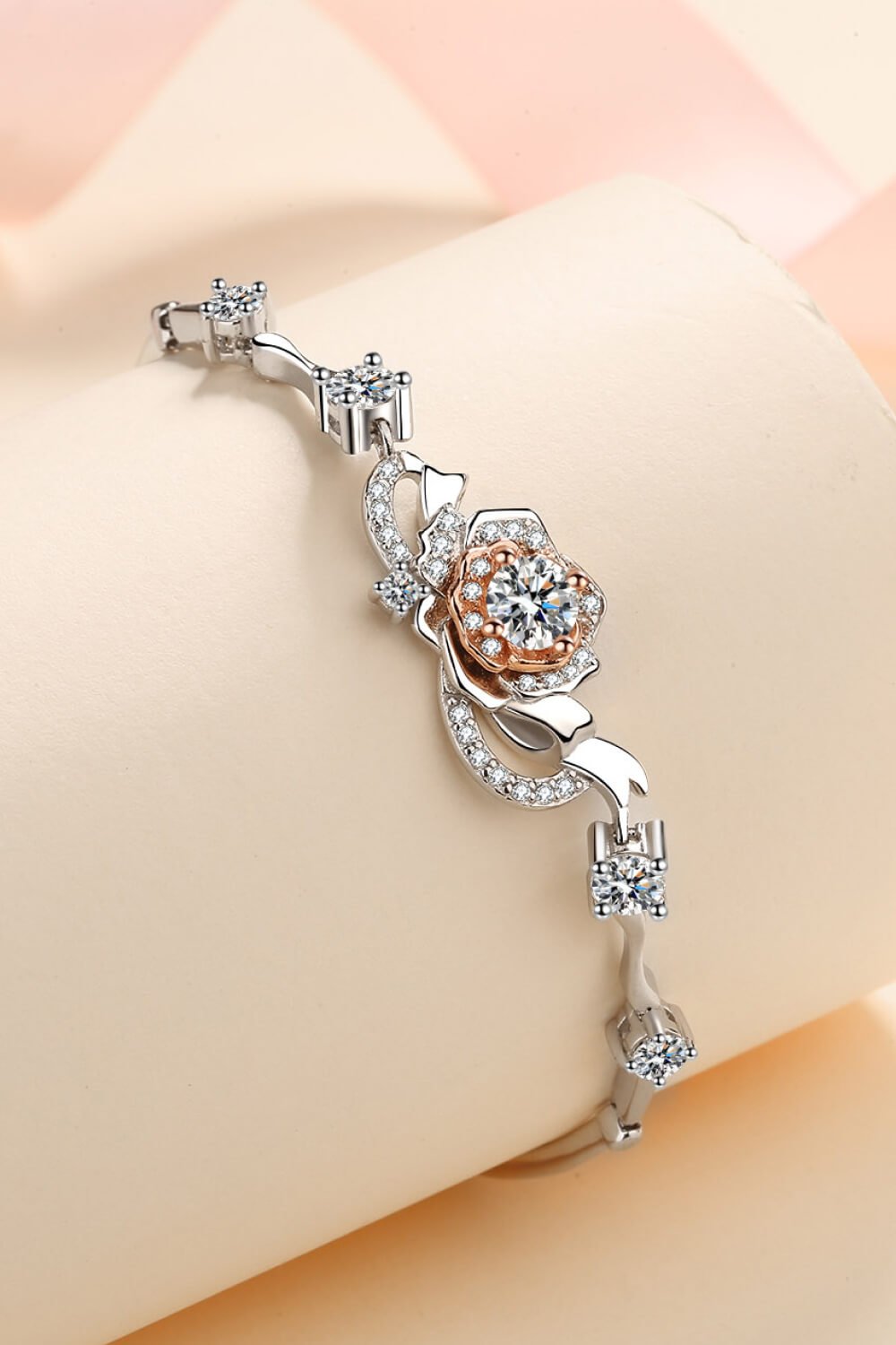 925 Sterling Silver Moissanite Bracelet - Loulou Boutique