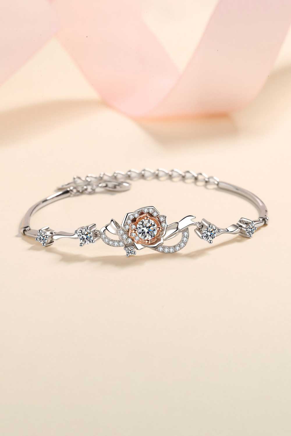 925 Sterling Silver Moissanite Bracelet - Loulou Boutique