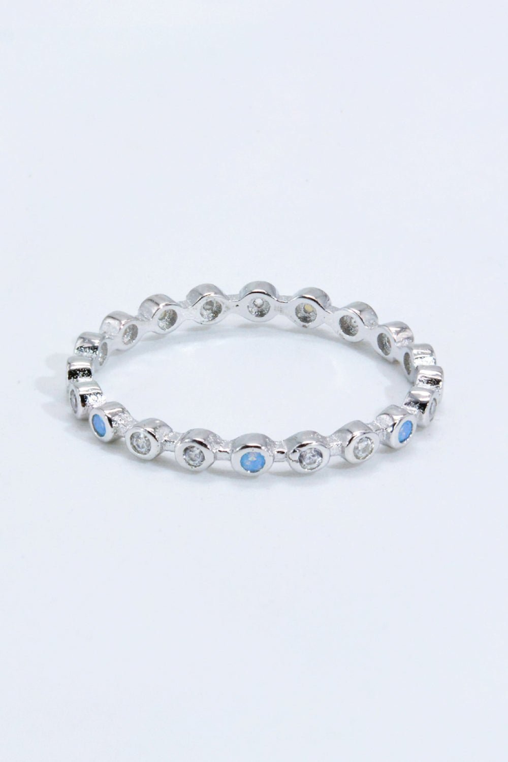 925 Sterling Silver Zircon and Natural Moonstone Ring - Loulou Boutique
