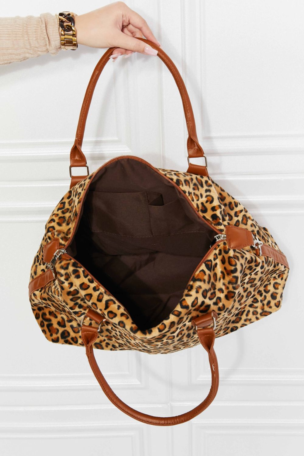 Animal Print Brushed Weekender Bag - Loulou Boutique