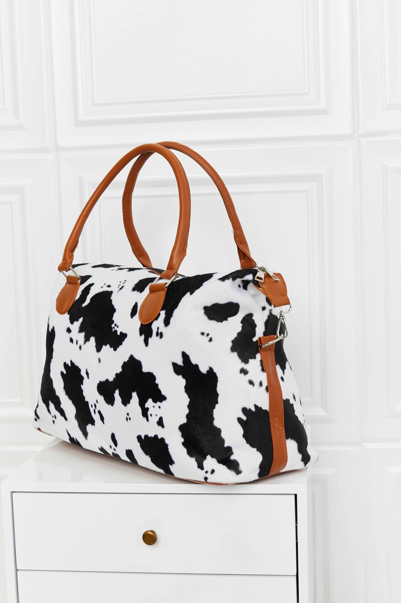 Animal Print Brushed Weekender Bag - Loulou Boutique
