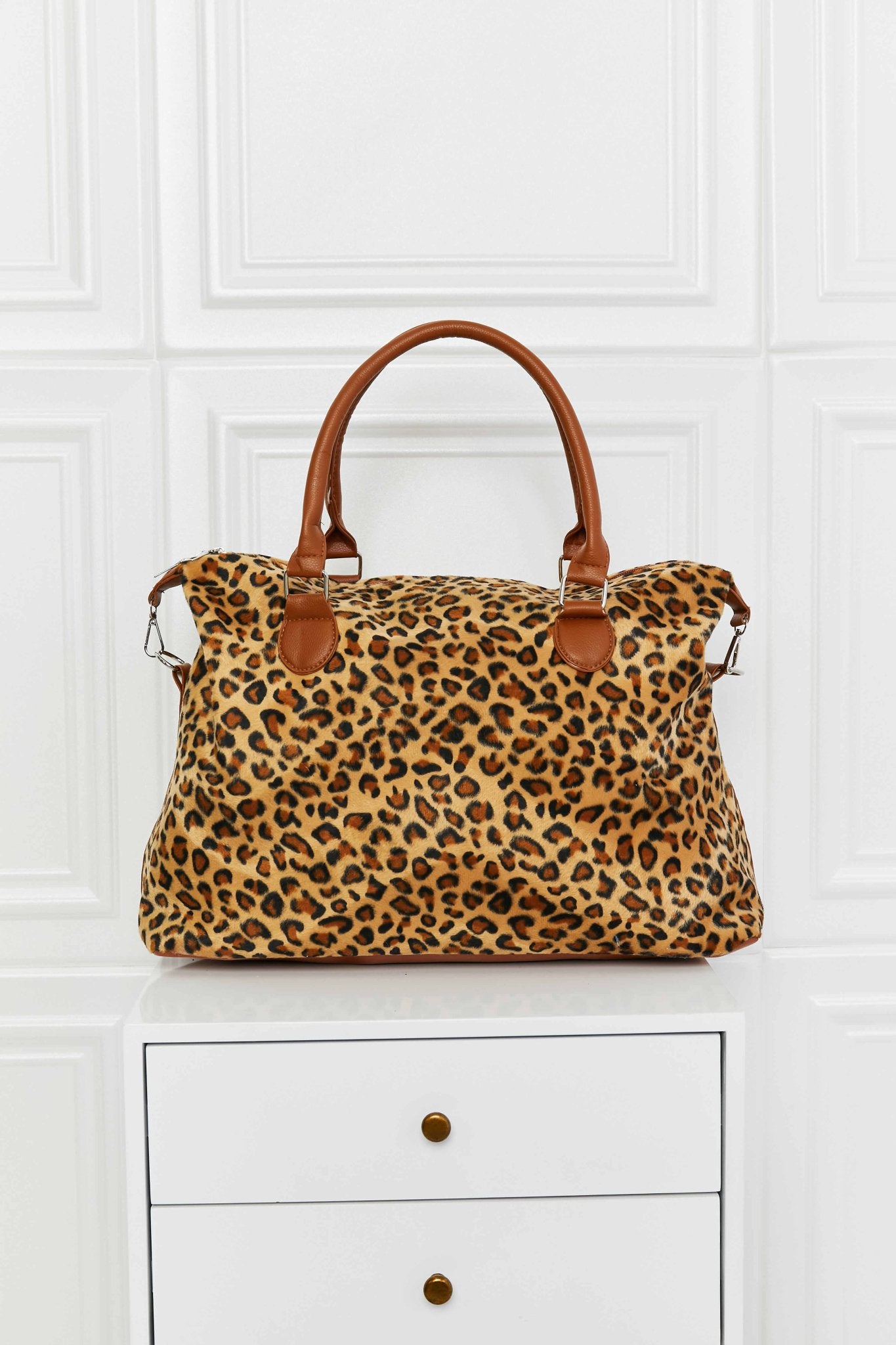 Animal Print Brushed Weekender Bag - Loulou Boutique