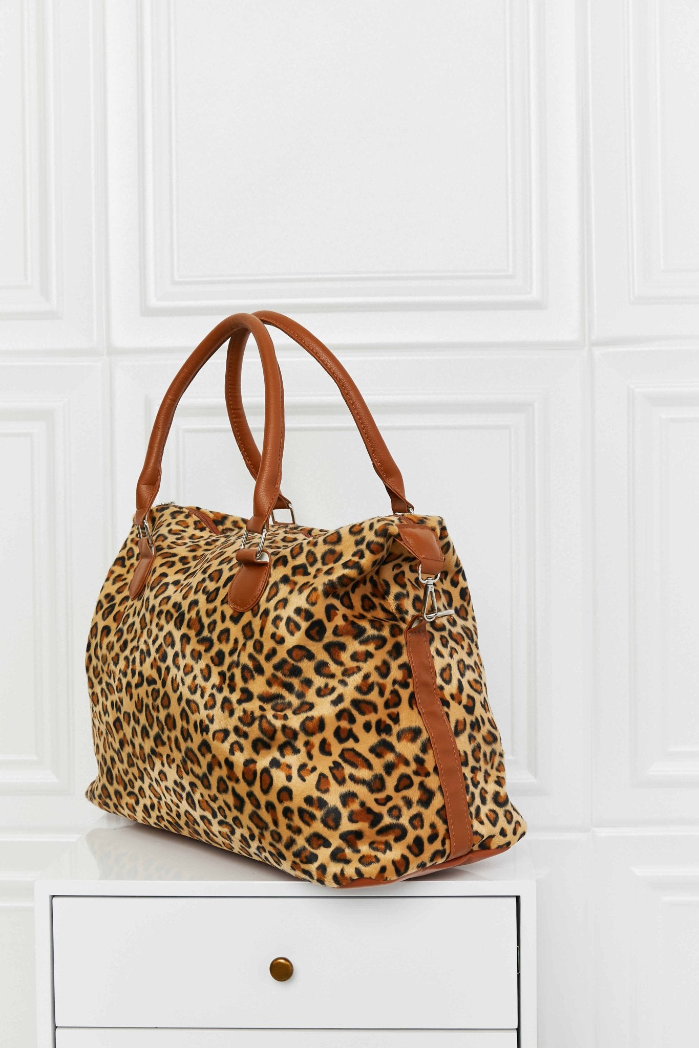 Animal Print Brushed Weekender Bag - Loulou Boutique