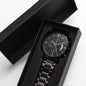 Personalized Elegance: Customized Black Chronograph Watch