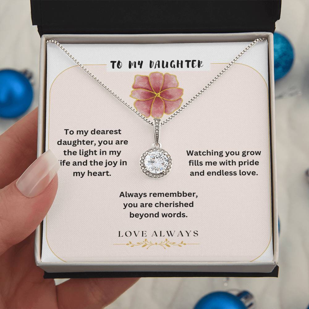 To My Daughter - Eternal Hope Necklace: Personalized Elegance for a Timeless Connection