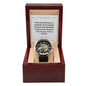 To My Husband - Tailor-Made Elegance: Custom Men's Openwork Watch