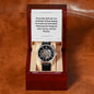 To My Husband - Tailor-Made Elegance: Custom Men's Openwork Watch