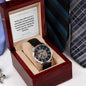 To My Husband - Tailor-Made Elegance: Custom Men's Openwork Watch