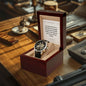 To My Husband - Tailor-Made Elegance: Custom Men's Openwork Watch