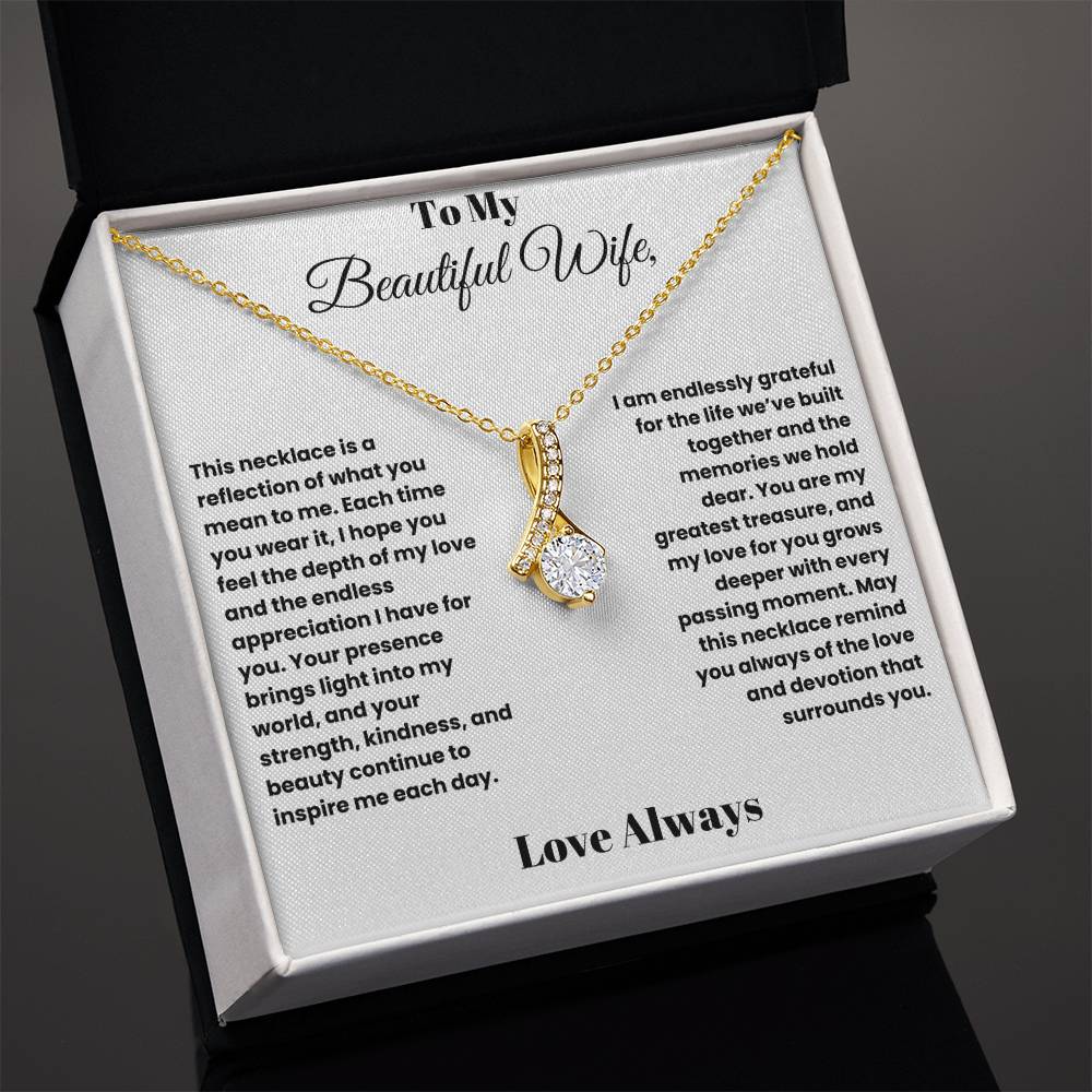Radiant Love: Alluring Beauty Necklace for My Beautiful Wife