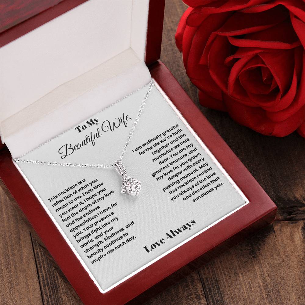 Radiant Love: Alluring Beauty Necklace for My Beautiful Wife