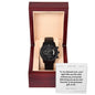 To My Son - Custom Black Chronograph Watch with Monogram – Sleek & Sophisticated