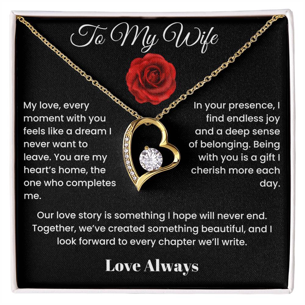 To My Wife - Endless Elegance: Personalized Forever Love Necklace Select your style