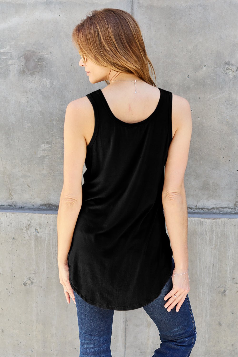 Basic Bae Bamboo Full Size Round Neck Tank - Loulou Boutique