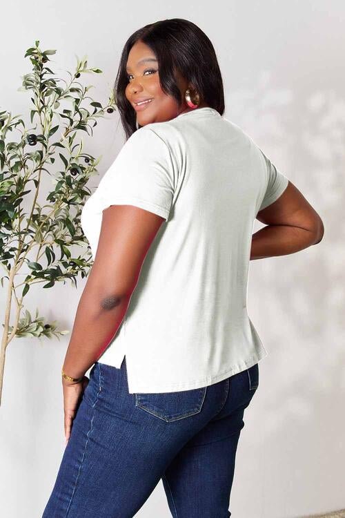 Basic Bae Full Size Round Neck Short Sleeve T - Shirt - Loulou Boutique