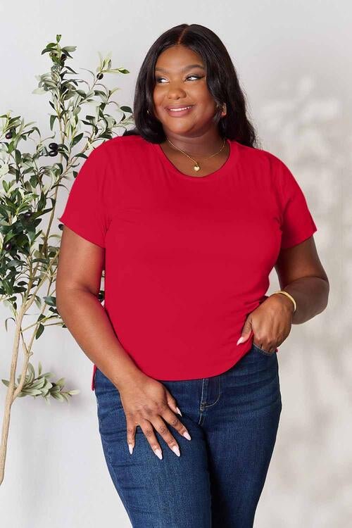 Basic Bae Full Size Round Neck Short Sleeve T - Shirt - Loulou Boutique