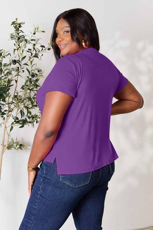 Basic Bae Full Size Round Neck Short Sleeve T - Shirt - Loulou Boutique
