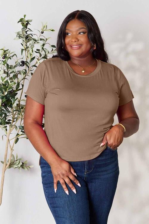 Basic Bae Full Size Round Neck Short Sleeve T - Shirt - Loulou Boutique