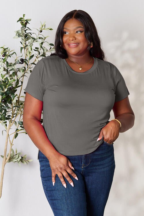 Basic Bae Full Size Round Neck Short Sleeve T - Shirt - Loulou Boutique