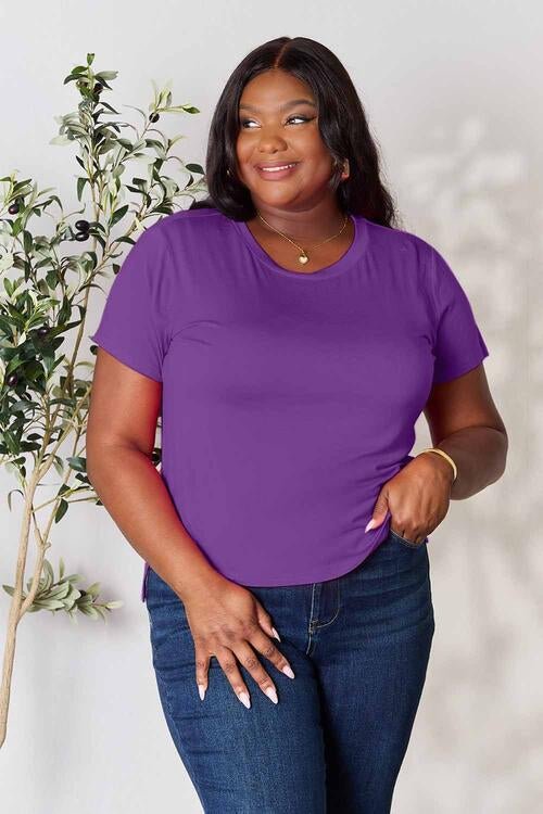 Basic Bae Full Size Round Neck Short Sleeve T - Shirt - Loulou Boutique