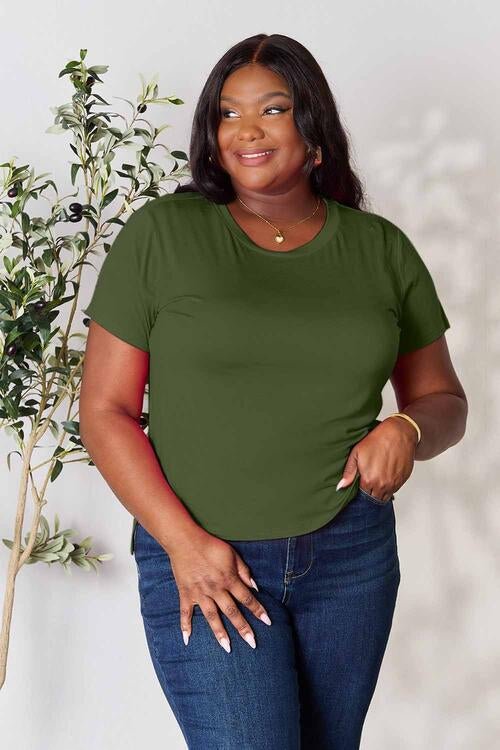 Basic Bae Full Size Round Neck Short Sleeve T - Shirt - Loulou Boutique