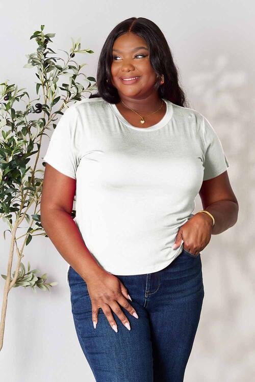 Basic Bae Full Size Round Neck Short Sleeve T - Shirt - Loulou Boutique