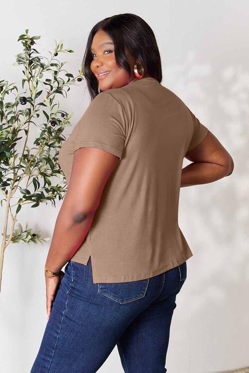 Basic Bae Full Size Round Neck Short Sleeve T - Shirt - Loulou Boutique