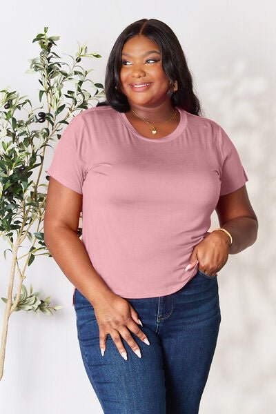 Basic Bae Full Size Round Neck Short Sleeve T - Shirt - Loulou Boutique